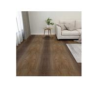 vidaXL Planches de plancher autoadhésives 55 pcs PVC 5,11 m² Marron