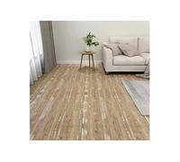 55x Planches de Plancher Autoadhésives Revêtement de Sol Dalle de Sol Salon Salle de Séjour Chambre Maison Antidérapant PVC 5,11 m² Marron
