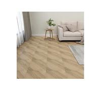 55x Planches de Plancher Autoadhésives Revêtement de Sol Dalle de Sol Salon Salle de Séjour Chambre Maison Antidérapant PVC 5,11m² Marron Rayé