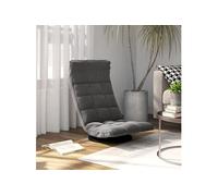 vidaXL Vloerstoel draaibaar velours gris foncé Gris