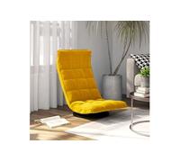 vidaXL Chaise de sol pivotante Jaune Velours Jaune