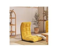 Vloerstoel inklapbaar tissu mosterdjaune