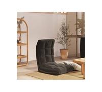 Vidaxl Chaise Pliable De Sol Noir Tissu Noir