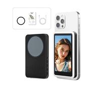 Vlog Moniteur de selfie pour créateurs de contenu, écran de caméra arrière magnétique compatible Android, 3 niveaux lumineux avec