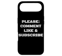 Vlogger Plea to Viewers White Design S'abonner Commentaire J'aime Coque pour iPhone Air