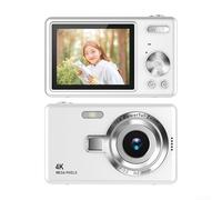 Vlogging Caméra numérique Full HD 96 mp 1080p pour caméscope avec zoom 16x et écran IPS de 2,4" Design léger pour voyage Violet Edition (blanc)
