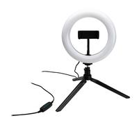Vlogging Kit Eclairage anneau Blanc L Diamètre 20cm Trépied 1.6m Noir Bigben