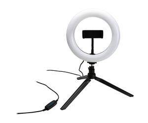 Vlogging Kit Eclairage anneau Blanc L Diamètre 20cm Trépied 1.6m Noir Bigben