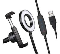 Vlogging Kit Eclairage Anneau Blanc S Pince de Fixation Noir Bigben