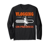 Vlogging On Progress Créateur de contenu sur les réseaux sociaux Vlogger Manche Longue