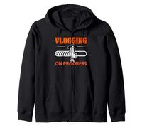 Vlogging On Progress Créateur de contenu sur les réseaux sociaux Vlogger Sweat à Capuche
