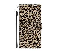 VLQI Coque Portefeuille Compatible avec Vivo X51 5G Etui Rabattable Housse en Cuir PU Motif Léopard Brun Portable Pochette Magnétique Antichoc Flip Case Cover