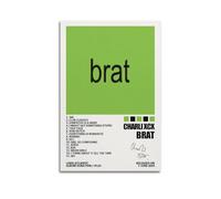 VLULBDB Brat-Charli XCXAlbum Couverture de l'album Impression HD Affiche d'art esthétique Musique Poster de vie Décoration murale pour chambre à coucher - 20 x 30 cm - Sans cadre-style 29
