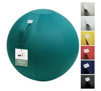VLUV Ballon-siège LEIV, siège Ergonomique pour Le Bureau et la Maison, Couleur: Dark Petrol (Bleu-Vert), Ø 60cm - 65cm, Tissu d’ameublement, Robuste et indéformable avec Une poignée de Transport
