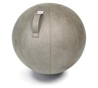 VLUV Ballon-siège VEEL, siège Ergonomique, Couleur: Gris Boue (Gris Moyen Antique), Ø 60cm - 65cm, Revêtement en Similicuir-Microfibre, Robuste et indéformable avec Une poignée