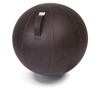 VLUV Ballon-siège VEEL, siège Ergonomique pour Le Bureau et la Maison, Couleur: Moka (Brun foncé), Ø 60cm - 65cm, Revêtement en Similicuir-Microfibre, Robuste et indéformable avec Une poignée