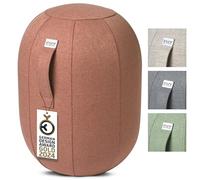 VLUV® KAPSUL SOVA Balance-Capsule [Respirante avec poignée de transport et protection contre le roulement] Housse en tissu lavable | Tabouret ergonomique | Tabouret de bureau | Tabouret pivotant |