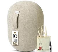 VLUV® KAPSUL STOV Capsule d'équilibre [Respirante avec poignée de transport et protection contre le roulement] Housse en tissu lavable | Tabouret ergonomique | Tabouret de bureau | Tabouret pivotant |