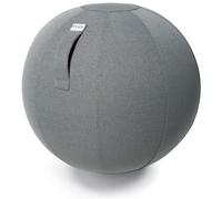 VLUV Ballon-siège en Tissu SOVA, siège Ergonomique, Couleur: Ash (Gris), Ø 60cm - 65cm, revêtement de Tissu d’ameublement de qualité supérieure, avec Une poignée de Transport et Un Anneau de Base