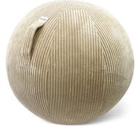 VLUV VLIP Balle d'assise en tissu 60-65cm, siège ergonomique, respirant et durable, avec poignée et anneau au sol, pompe à main incluse, couleur : beige