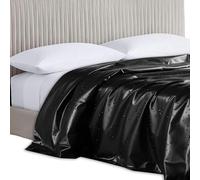 VLYX Housse de Protection en PVC imperméable et antitaches, Drap épaissi pour Massage et Spa, Noir, 220 x 130 cm