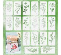 VLYX Lot de 18 pochoirs réutilisables pour Peinture sur Bois, Dessin, Toile, Bricolage, décoration Murale