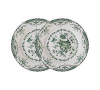 VMAPJIZA Assiettes à dîner en porcelaine, assiettes à apéritif en céramique de 20,3 cm, assiettes à salade, assiettes à dessert rondes, assiettes en céramique pour pâtes, gâteaux, gaufres,