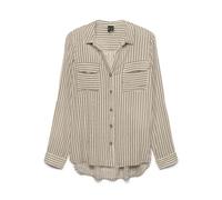 VERO MODA Chemisier 'VMBUMPY' beige foncé / blanc, Taille XL