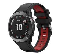 VMBVBHMDF Bracelet De Montre En Silicone Fit For Garmin Fenix 6X 6 Pro, À Dégagement Rapide, Facile À Installer, For Fenix 5 5S Plus 3HR Fenix 6(Black red,22mm)