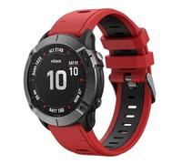 VMBVBHMDF Bracelet De Montre En Silicone Fit For Garmin Fenix 6X 6 Pro, À Dégagement Rapide, Facile À Installer, For Fenix 5 5S Plus 3HR Fenix 6(Red black,22mm)