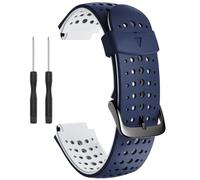 VMBVBHMDF Bracelet de montre en silicone fit for Garmin Forerunner 735XT 735/220/230/235/620/630(Blue white)