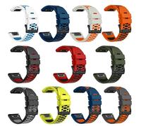 VMBVBHMDF Bracelet De Montre En Silicone QuickFit Fit For Garmin Instinct 2X Solar 26 Mm 22 Mm, Compatible Fit For Garmin Fenix 6X 6 Pro 5X 5 Plus 7X 7(Orange black,22mm)