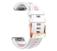 VMBVBHMDF Bracelet De Rechange En Silicone Fit For Garmin Fenix 8 43mm, 7S, 6S Pro, 5S Plus, Epix Pro Gen 2 42mm, 20, 22, 26mm(White Pink,26mm)