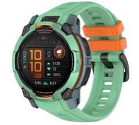 VMBVBHMDF Bracelet De Rechange Officiel En Silicone Fit For Garmin Instinct 3 Amoled 50mm/45mm, Compatible Fit For Garmin Instinct 3 Solar 45mm/50mm(Teal orange,50mm)