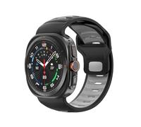 VMBVBHMDF Bracelet de rechange sport fit for Samsung Galaxy Watch Ultra 47 mm, bracelet en silicone bicolore(Black Grey)