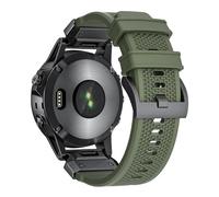 VMBVBHMDF Bracelet en caoutchouc et métal Quick Fit 22 mm 26 mm fit for Garmin Fenix 7 7X 6X Pro 5X GPS E Epix Pro, bracelet confortable for Fenix 8 51 mm 47 mm(White,22mm)