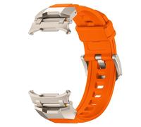 VMBVBHMDF Bracelet en caoutchouc souple fit for Samsung Galaxy Ultra Watch Ultra 47 mm, bracelet de sport Correa fit for Samsung Galaxy 7 Ultra 47 mm(Titanium Orange)
