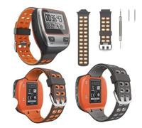VMBVBHMDF Bracelet en caoutchouc souple for montre Forerunner 310XT, bracelet de montre en silicone bicolore, compatible fit for Garmin 310XT Sport(Black gray)