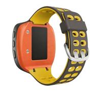 VMBVBHMDF Bracelet en caoutchouc souple for montre Forerunner 310XT, bracelet de montre en silicone bicolore, compatible fit for Garmin 310XT Sport(Black yellow)