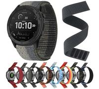 VMBVBHMDF Bracelet En Nylon QuickFit 22 Mm/26 Mm, Compatible Fit For Garmin Tactix 7 AMOLED Delta Bravo, Compatible Fit For Garmin Fenix 7X, 6 PRO, 5 Et 3 Bracelets Tressés(Silver white,22mm)