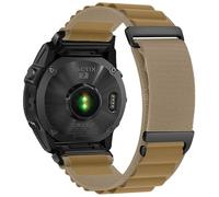 VMBVBHMDF Bracelet En Nylon Tissé QuickFit 20mm, 22mm, 26mm, Compatible Fit For Garmin Fenix 8, 47mm, 51mm, 7, 7X, 6, 6X, 5, 5X Plus, Enduro 3, Epix Pro Gen 2(Wheat black,26mm)