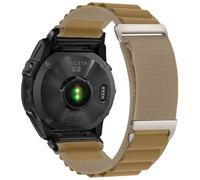 VMBVBHMDF Bracelet En Nylon Tissé QuickFit 20mm, 22mm, 26mm, Compatible Fit For Garmin Fenix 8, 47mm, 51mm, 7, 7X, 6, 6X, 5, 5X Plus, Enduro 3, Epix Pro Gen 2(Wheat titanium,20mm)