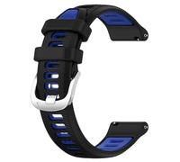 VMBVBHMDF Bracelet En Silicone 20mm, 22mm, 18mm, Compatible Fit For Garmin Forerunner 265, 265S, 255 Music, Vivoactive 4, 4S, Venu 2, Vivoactive RUN(Black blue,22MM)