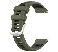 VMBVBHMDF Bracelet En Silicone 20mm, 22mm, 18mm, Compatible Fit For Garmin Forerunner 265, 265S, 255 Music, Vivoactive 4, 4S, Venu 2, Vivoactive RUN(Military green black,22MM)