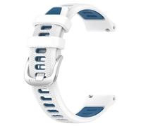 VMBVBHMDF Bracelet En Silicone 20mm, 22mm, 18mm, Compatible Fit For Garmin Forerunner 265, 265S, 255 Music, Vivoactive 4, 4S, Venu 2, Vivoactive RUN(White blue,22MM)