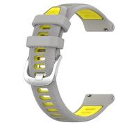 VMBVBHMDF Bracelet En Silicone 20mm, 22mm, 18mm, Compatible Fit For Garmin Forerunner 265, 265S, 255 Music, Vivoactive 4, 4S, Venu 2, Vivoactive RUN(Gray yellow,20MM)