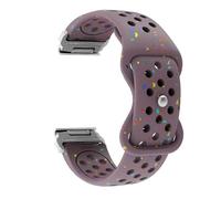 VMBVBHMDF Bracelet En Silicone 22mm 26mm For Montre Fit For Garmin Fenix 8 51mm 7 7X 6 6X Pro 5 5X Plus QuickFit Forerunner 945 925(Brown 2,26mm)