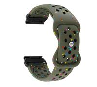VMBVBHMDF Bracelet En Silicone 22mm 26mm For Montre Fit For Garmin Fenix 8 51mm 7 7X 6 6X Pro 5 5X Plus QuickFit Forerunner 945 925(Green 1,26mm)