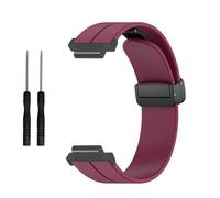 VMBVBHMDF Bracelet en silicone à boucle déployante for montre fit for Garmin Forerunner 220/230/235/735XT/620/630, accessoires de remplacement(Wine)