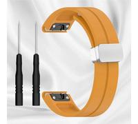 VMBVBHMDF Bracelet En Silicone Avec Boucle De 26, 22 Et 20mm Fit For Garmin Fenix 7, 7X, 6X Pro, 5Plus, 6S, 7S, 3, 3HR, Forerunner 965, 945(Yellow S,22mm)